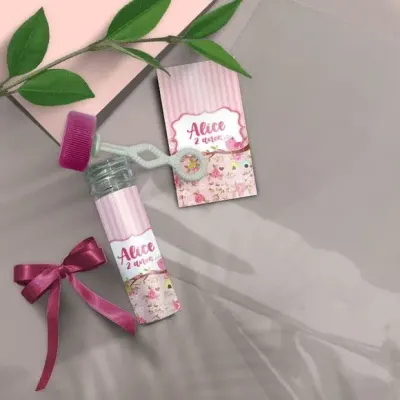 Bolha de Sabão - Jardim Encantado Personalizado - artesanato de Mi Papelaria Criativa