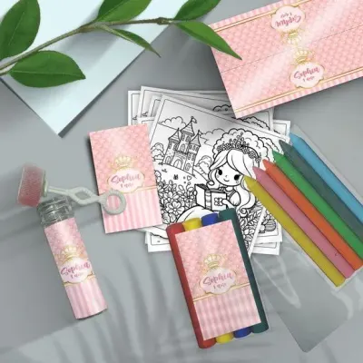 Kit Massinha + Giz + Bolha - Realeza Personalizado - artesanato de Mi Papelaria Criativa