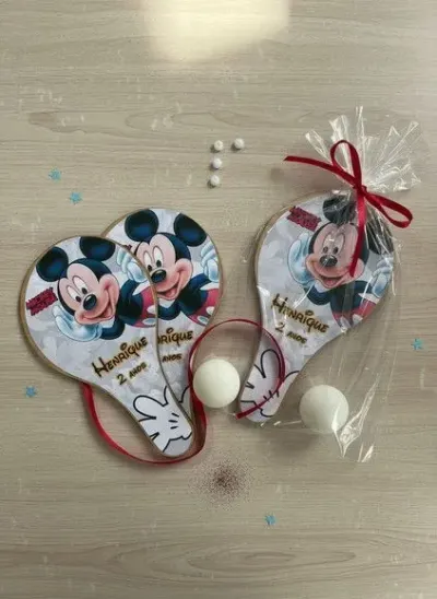 Raquete Ping Pong - Mickey - artesanato de Mi Papelaria Criativa