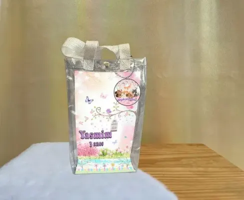 Sacola Transparente Bosque Encantado Personalizado - artesanato de Artmanha Lembrancinhas