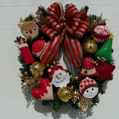 Guirlanda de Festão Natal 40cm - artesanato de edeatelier