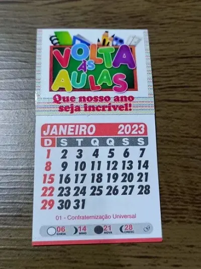 Calendário Imã de Geladeira Volta às Aulas - artesanato de PAPCRIE
