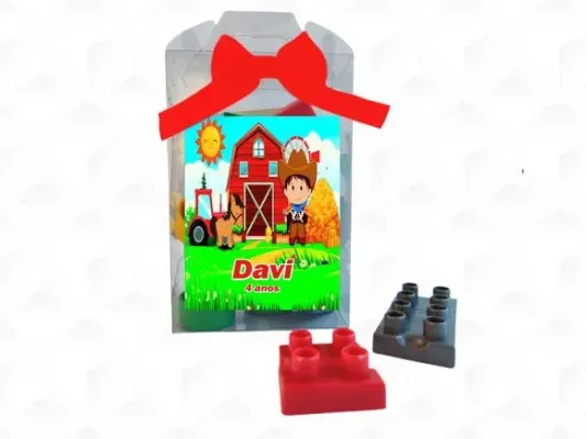 Bloco de Montar Fazendinha Menino Personalizada - artesanato de creativitybynina