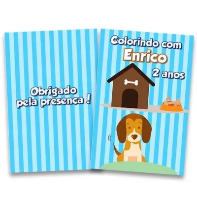 Revista colorir cachorrinho 14x10 - artesanato de PAPCRIE