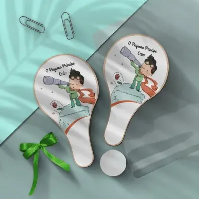 Raquete Ping Pong - Pequeno Príncipe Personalizado - artesanato de Mi Papelaria Criativa