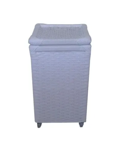 Cesto Roupa Branco Kids 28x28x50 Rd - artesanato de Mundo Urbano
