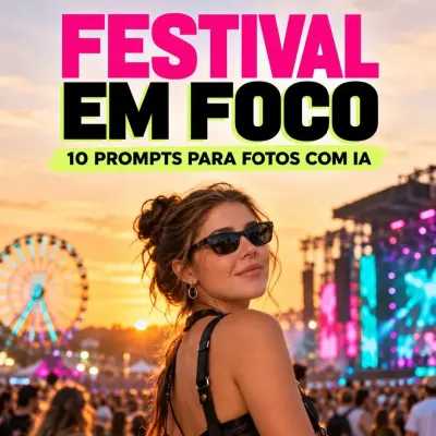 Festival em Foco: 10 Prompts para Fotos com IA | VG - artesanato de Viviane Galina VG