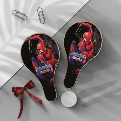 Raquete Ping Pong - Homem Aranha Personalizada - artesanato de Mi Papelaria Criativa