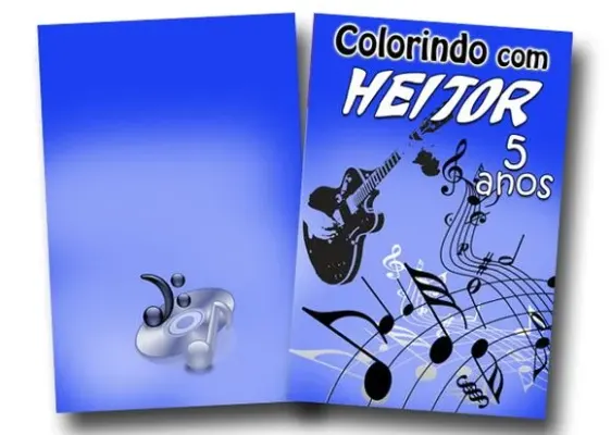 Revista para colorir Musica 14x10 - artesanato de PAPCRIE