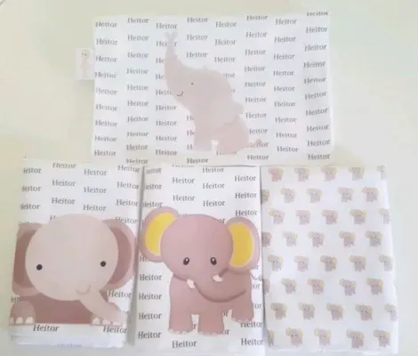 Kit 4 paninhos para bebê - artesanato de Innovare Studio