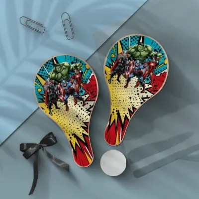 Raquete Ping Pong - Vingadores - artesanato de Mi Papelaria Criativa