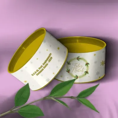 Tubo Lata - Natalina Personalizada - artesanato de Mi Papelaria Criativa