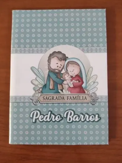Caderno Capa Dura 1/4 Brochura 48fls Sagrada Familia - artesanato de Emejhu Personalizados