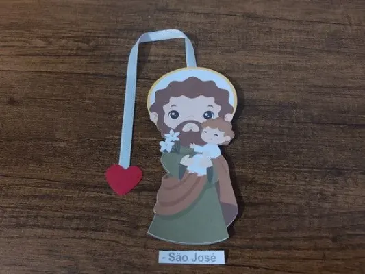 Marcador de Página 13 cm - São José - artesanato de Emejhu Personalizados
