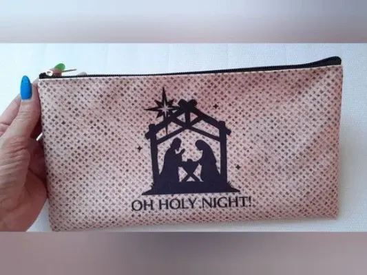 Necessaire Slim - Natal - artesanato de Innovare Studio