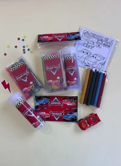 Kit Massinha + Giz + Bolha - Carros Personalizado - artesanato de Mi Papelaria Criativa