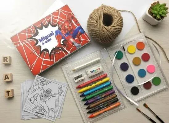 Estojo de Pintura - Homem Aranha Personalizado - artesanato de Mi Papelaria Criativa