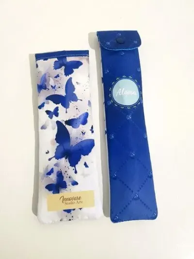 Kit Porta canudo ecológico e porta talher - artesanato de Innovare Studio