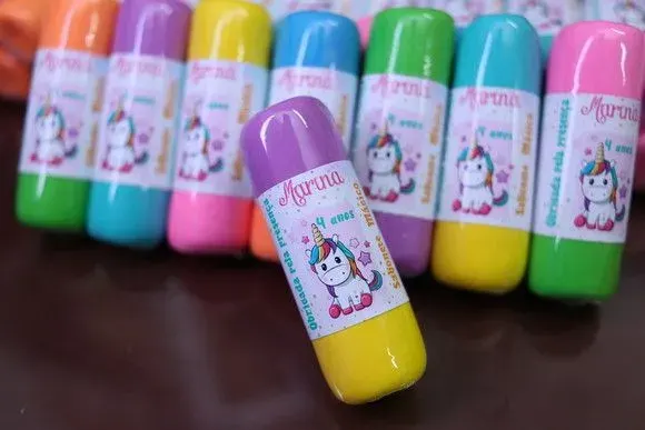 Lembrancinha Sabonete Mágico Massinha Personalizada Unicórnio - artesanato de Juliana Biz - casa e bem estar