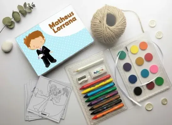 Estojo de Pintura Pajens Personalizado - artesanato de Mi Papelaria Criativa
