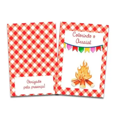 Lembrancinha Festa Junina para Colorir - artesanato de PAPCRIE