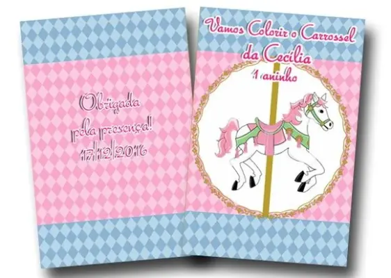 revista colorir carrossel encantado - artesanato de PAPCRIE