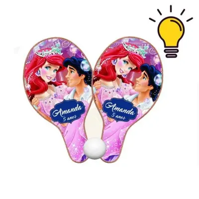 Raquete Ping Pong - Bela Adormecida - artesanato de Mi Papelaria Criativa