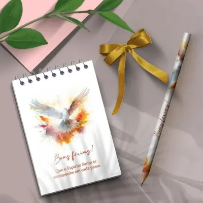 Bloquinho - Boas Festas Personalizado - artesanato de Mi Papelaria Criativa