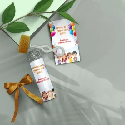 Bolha de Sabão - Dia das Crianças Personalizado - artesanato de Mi Papelaria Criativa