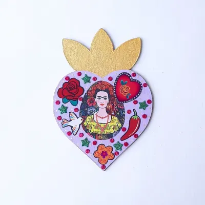 Enfeite de Parede Frida Pimenta - artesanato de Estudio Bananeira