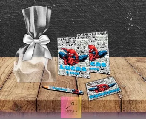 Bloquinho Homem Aranha Personalizado - artesanato de Artmanha Lembrancinhas
