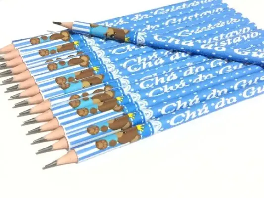 Lápis Ursinho Personalizado - artesanato de Mi Papelaria Criativa