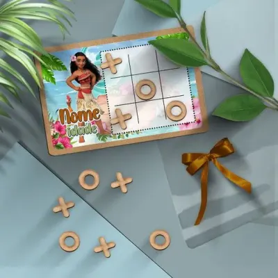 Jogo da Velha - Moana Personalizado - artesanato de Mi Papelaria Criativa