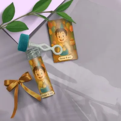 Bolha de Sabão - Menininho Personalizado - artesanato de Mi Papelaria Criativa