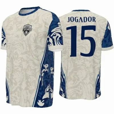 Camisa Interclasse Modelo 222 Escudo Azul e Branco - artesanato de JD PRINT 3D