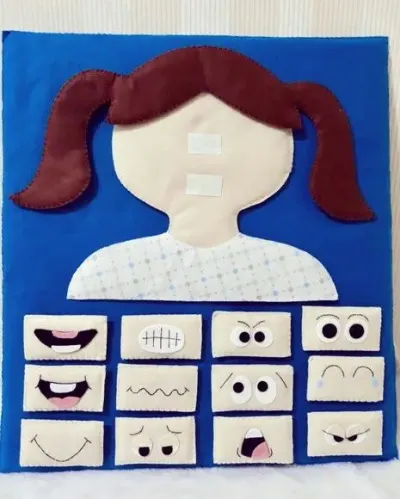 Painel das Emoções em Feltro - artesanato de edeatelier