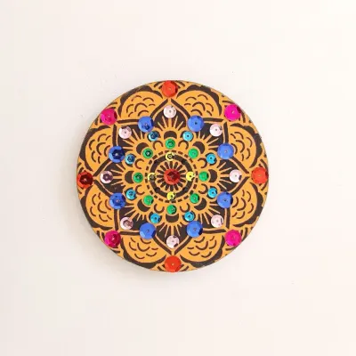 Mandala da Prosperidade LR - artesanato de Estudio Bananeira