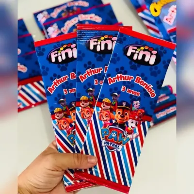 Bala finni personalizada lembrancinha