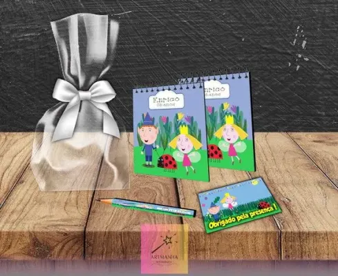 Bloquinho Ben e Holly Personalizado - artesanato de Artmanha Lembrancinhas