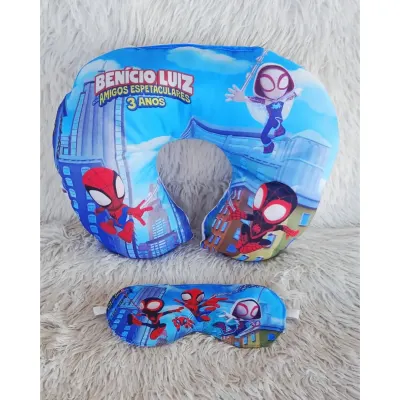 Kit Almofada de Pescoço com Tapa Olho Personalizados