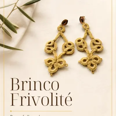 Brinco Frivolitè 2 - artesanato de Djulik