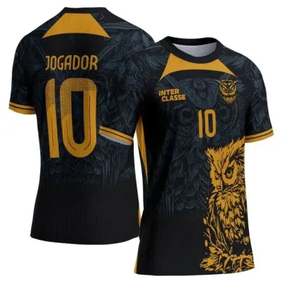 Camisa Interclasse Modelo 247 Coruja Dourada - artesanato de JD PRINT 3D