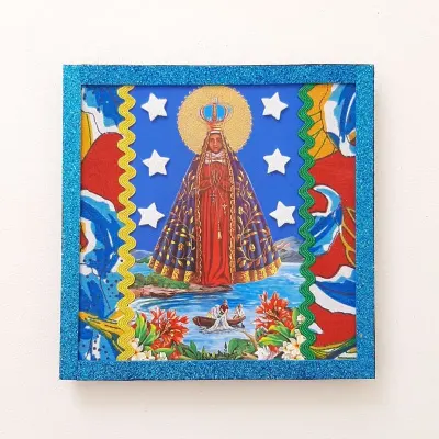 Quadrinho Retrô N. S. Aparecida - artesanato de Estudio Bananeira