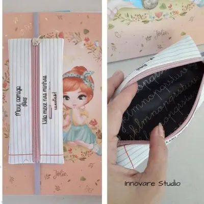 Estojo com elástico - artesanato de Innovare Studio