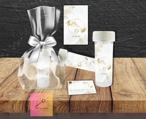 Bolha de Sabão Casamento Personalizada - artesanato de Artmanha Lembrancinhas