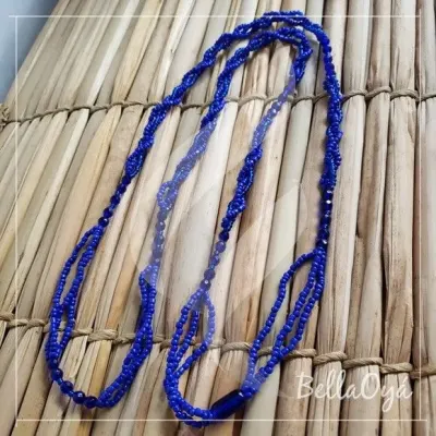 Guia de Miçanga Azul Escuro - Ogum (3 fios) - artesanato de BellaOya Guias e Brajas