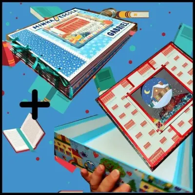 Álbum de Fotos Personalizada Minha Escola Gigante com Caixa - artesanato de Ateliê de Criação Usina Caseira