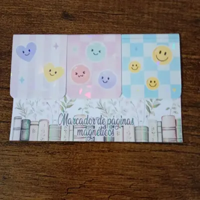 Marcador de Página Magnético Trio 7 - "Diversos" - artesanato de Emejhu Personalizados