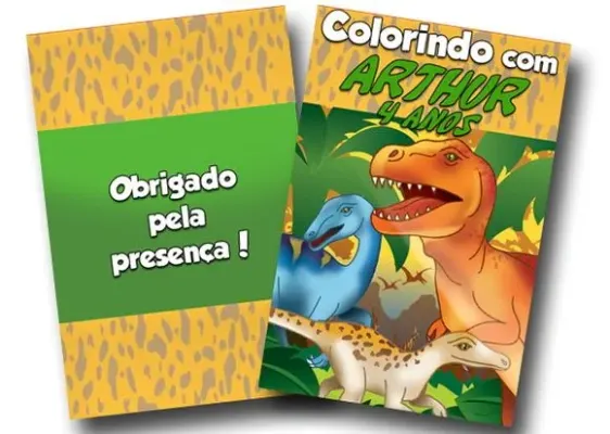 Revista colorir Dinossauro 14x10 - artesanato de PAPCRIE