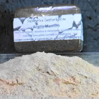 Sabonetes Geoterápicos - Argila Marrom - artesanato de BanhoDiGatto